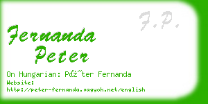 fernanda peter business card